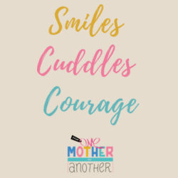 Baby onesie - smiles, cuddles, courage. Design