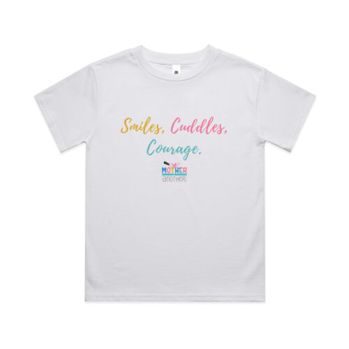 'Smiles, Cuddles, Courage' kids' t-shirt Thumbnail