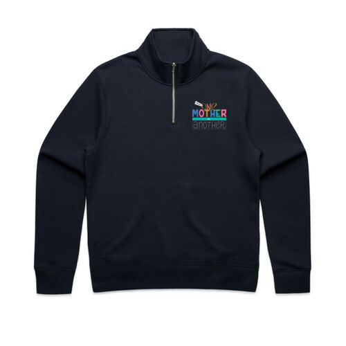 Women's half-zip crew (black/green/blue) Thumbnail
